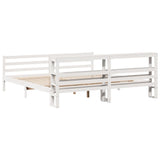 Bed Frame without Mattress White 180x200 cm Super King Solid Wood Pine 3305833