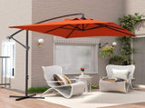 3 Cantilever Overhanging Parasol, with Cross Base - Orange T3398P323891