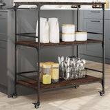 Kitchen Trolley Brown Oak 100,5x50x105 cm Engineered Wood 842335