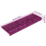 Stair Mats 20 pcs 65x21x4 cm Violet Rectangular Edge 3365856