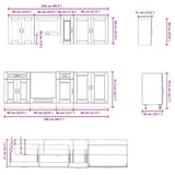 8 Piece Kitchen Cabinet Set Porto White Engineered Wood 3314841