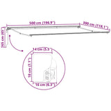 Awning Frame Retractable Anthracite 5 x 3 m Powder-coated Steel 42002539