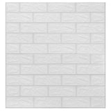 ZNTS 3D Wallpaper Bricks Self-adhesive 20 pcs White 150719