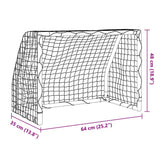 Kids' Football Goals 2 pcs with Ball White 64x35x48 cm Metal 4008436