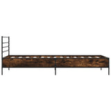 Bed Frame without Mattress Smoked Oak 90x190 cm Single 845629