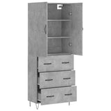 Highboard Concrete Grey 69.5x34x180 cm Engineered Wood 3198085