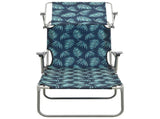Outdoor Sunbed Leaf print Steel frame One size Foldable 310338
