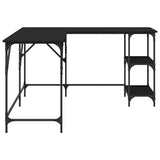 Desk Black 139x139x75 cm Engineered Wood 837587