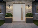 Garden Planter with LED 2 pcs Black 40 x 40 x 40 cm Steel 8008127