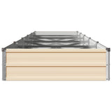 Raised Garden Bed Ivory 400 x 80 x 24 cm cold-rolled steel 8006513