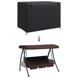 Outdoor Swing Cover Black 220 x 125 x 170 cm 600D Oxford Fbric 4105920