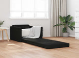 Folding Sofa Bed Black 74 x 77 x 81 cm Fabric 42030491