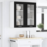 Hanging Cabinet Black Oak 40 x 31 x 80 cm Engineered Wood 884300