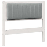 Upholstered Headboard White 90 cm Solid Pine Wood 879088