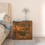 ZNTS Wall-mounted Bedside Cabinet Smoked Oak 50x36x47 cm 816861