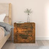 ZNTS Wall-mounted Bedside Cabinet Smoked Oak 50x36x47 cm 816861