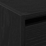 Shoe Cabinet Black Oak 80 x 21 x 125.5 cm Engineered Wood 869104