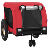 Pet Bike Trailer Red and Black Oxford Fabric and Iron 94013