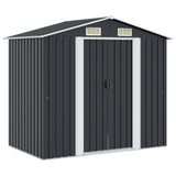 Garden Storage Shed Anthracite Steel 204x132x186 cm 47028