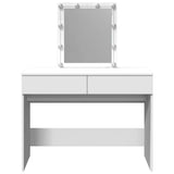 Dressing Table with LED White 100x40x130 cm 848192