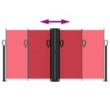 Retractable Side Awning Red 120x1200 cm 4004792