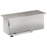Garden Planter with LED Silver 30 x 80 x 30 cm Stainless Steel 8008106