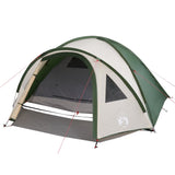 ZNTS Camping Tent Dome 4-Person Green Waterproof 94349