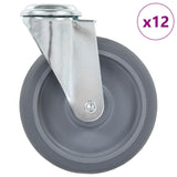 12 pcs Bolt Hole Swivel Casters 125 mm 277872