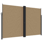 ZNTS Retractable Side Awning Taupe 220x1200 cm 4004874
