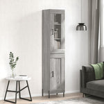 Highboard Grey Sonoma 34.5x34x180 cm Engineered Wood 3199503