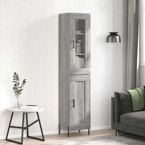 Highboard Grey Sonoma 34.5x34x180 cm Engineered Wood 3199503