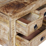 ZNTS Coffee Table Rough Mango Wood 70x70x40 cm 243979