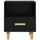 Bedside Cabinet 2 pcs Black Oak 40 x 35 x 47 cm Engineered Wood 880588
