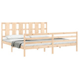 Bed Frame without Mattress 200x200 cm Solid Wood 3194136