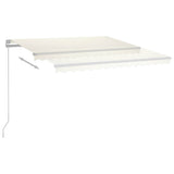 Manual Retractable Awning with LED 300x250 cm Cream 3068862
