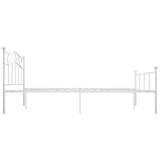 Bed Frame without Mattress White Metal 140x200 cm 284519