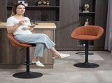 Set of Two Relaxed Tub Bar Stools - Orange T3398P423882