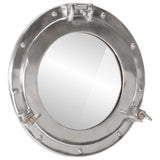 Porthole Mirror Wall Hanging 38 cm Aluminium and Glass 357849