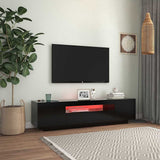 TV Cabinet with LED Lights Black 160x35x40 cm 804428