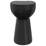 Rimless Toilet 7 cm Extra Height Soft Close Ceramic Black 145780