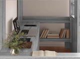 Loft Bed Frame with Desk with Storage Grey Sonoma 80 x 200 cm 3410448