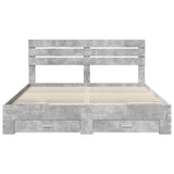 Bed Frame with Drawer with Headboard Manual Engineered Wood 3411617