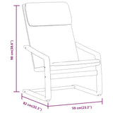 Relaxing Chair Dark Brown Fabric 351056