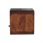 Extra Mini Wall Mounted Curved Chestnut Bedside with Open Slot IN3901