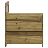 Garden Armrest Sofa with Side Table Impregnated Wood Pine 844882