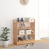 Shoe Rack with Drawer 70x27x81 cm Solid Wood Walnut 350359