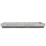 Bed Frame with LED Lights without Mattress Concrete Grey 90x190cm 3281150