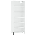 Highboard White 69.5x32.5x180 cm Engineered Wood 3189581
