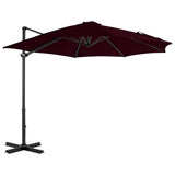 Cantilever Garden Parasol Red Polyester fabric, Aluminium Large 312306