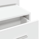Wall-mounted Bedside Cabinet with LED Lights White 848157